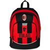 Seven Milan Zaino Scuola Advanced, Rosso e Nero, Squadra Calcio, Doppio Scomparto e Tasca per Borraccia, 29 L,Scuola Elementare, Zaino Bambino