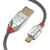 Lindy Cavo USB 2.0 Tipo A a Micro-B Cromo Line, 1m, Grey