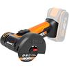 WORX WX801.9 Mini smerigliatrice angolare, senza batteria e caricabatterie