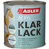 ADLER vernice acrilica trasparente, 750 ml: primer e finitura universale per superfici interne ed esterne, trasparente opaca