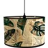 FANSU Paralume per lampada da tavolo, stampa di animali e piante, paralume per lampadario, copertura per lampada da tavolo e da parete, decorazione moderna per soggiorno (Oro verde)