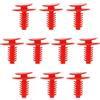 SG Store 10 Pezzi Di Fibbie In Plastica Rossa Per Pannelli Interni Delle Portiere Dell'auto 500382985 46526861 60808120 Compatibile Con Fiat 500