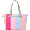 Fritzi aus Preussen Fritzi Cloud Shopper Limited Dreamy Shopper - Borsa da donna in 100% nylon, ultraleggera, a righe, per festival, estivi, dettagli nodi, in nylon, 29,5 x 37 x 13 cm, multicolore