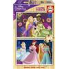 Educa - Puzzle Legno Disney Principesse | 2x50 pezzi Puzzle Legno | Cenerentola, Ariel, Rapunzel | dai 4 anni (19672)