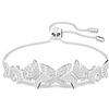 Swarovski Braccialetto Idyllia Lilia, Farfalla, Bianco, Placcato rodio