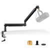 FIFINE Supporto per Microfono, Braccio Microfono con Microphone Clip e adattatore, Adattatore a Vite, Gestione dei Cavi, Supporto Microfono Regolabile Braccio, Compatibile K658 K688 AM8 A8