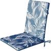 Atout Ciel Cuscino per poltrona da esterno bicolore in tessuto idrorepellente 90 x 40 cm, 6 varianti, blu