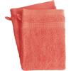 Le linge de Jules Set di 2 guanti da bagno, 100% cotone, 450 GR/m2, corallo