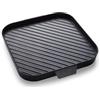 Kisag Piastra per barbecue QUADRO 25 x 25 cm, antiaderente in alluminio con rivestimento ILAG a 2 strati, per Rechaud LongFire, per interni ed esterni, per arrostire a basso contenuto di grassi carne