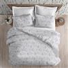 PENSIERI DELICATI Parure Copripiumino Matrimoniale Flanella 100% Cotone, Sacco 250X200 CM e Federa 52X82 CM, Made in Italy, Copripiumino Lavabile In Lavatrice A 40°, Fantasia Praga beige