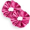 Leirinik Velvet Scrunchie lilla confezione da 2 pezzi - 14 cm - elastici per capelli di alta qualità in 100% poliestere - effetto velluto per donne e ragazze - tutti i tipi di capelli - delicato sui