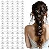 YAWYO 50 Fermagli per Capelli a Stella, Mollette in Metallo 3 cm per Donne, Ragazze e Bambini (Argento)