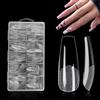 SanFangyue 504 Pezzi Ballerina Unghie Finte da Bambina, 12 Taglie Tip Unghie in Gel Unghie, Full Cover Tips Unghie Trasparente per Ragazze Donne Saloni di Manicure