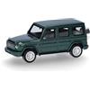 herpa Modellino auto Mercedes-Benz Classe G (W465), miniatura scala 1:87, pezzo da collezione, Made in Germany, modello in plastica, colore: verde smeraldo metallizzato