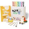 Pott'd Mini Kit di Ceramica | Kit di Argilla Autoindurente per Adulti | Include Colori, Pennelli e Strumenti da Vasaio | Tutorial Online 0 Passo Dopo Passo | Perfetto per Principianti