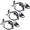 HYS Cuffie | Cuffie PTT a forma di G | 2 poli per radio | Compatibile con Midland G7 pro G8 G9 Pro M24 Plus M48 M99 G6 XT G7 XTR Alan HP450 (D08, 3)