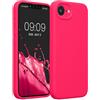 kwmobile Custodia Compatibile con Apple iPhone 17e / iPhone 16e Cover - Back Case per Smartphone in Silicone TPU - Protezione Gommata - Rosa Shocking