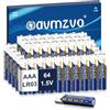 avmzvo Batterie AAA, LR03, 64 pezzi, 1,5 V, alcaline, potenza durevole, potente, può essere utilizzata per giocattoli, sveglia e altri dispositivi elettronici