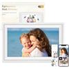 Eptusmey Cornice Digitale WiFi 15,6 Pollici, Grande Cornice Fotografica Digitale con Memoria 32 GB, Touchscreen IPS HD 1920 x 1080, Invia Foto/Video Tramite Uhale, Regalo per Amici e Familiari