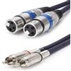 GLHTRY HTRUIYATY 2×Cavi XLR Femmina a 2×Cavo RCA, Interconnect Cord Audio
