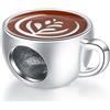 GLOWDAS Tazze caffè Charm adattano braccialetto per la festa della mamma Pandora, fai una pausa Latte Coffee Charm 925 argento sterling coffee tazze perline con smalto, regali per mamma/nonna/pensionamento