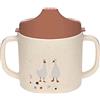 LÄSSIG Tazza per bambini con manico e coperchio rimovibile 150 ml/Sippy Cup PP/Cellulose Garden Explorer
