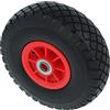 Amig - Ruota Pneumatica Anti-foratura per Carrelli o Carri da Magazzino con Camera d'Aria, Cerchione Termoplastico Rosso e Cuscinetti a Sfere | Diametro Ø260 x 85 mm · Peso Massimo 80 kg