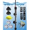 LAOYE Riscaldatore Acquario 375 l 300 W Temperatura Regolabile Riscaldatore per Acquario per Pesci e Tartarughe con 2 Ventose Termoriscaldatore Acquario con Coperchio Protettivo e Spia Luminosa