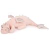 STOAT Peluche Drago Disteso 60cm, Drago Agnello Ultra Morbido, Cuscino Bambini Forma Drago Rosa&Verde, Giocattolo Peluche Ragazzi Ragazze (rosa)