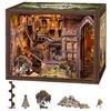 MiniCity Book Nook - Kit di costruzione 3D in miniatura per casa delle bambole con luce LED e protezione antipolvere - Robin Hood