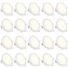 Gr4tec Faretti da Incasso per Cartongesso IP65, Set da 20 Faretto LED Interno Luce Caldo 2700K 5W 400LM, Luci da Incasso Foro 68-80mm, Lampada da Incasso Ultrasottili 35mm, Spot Incasso per Bagno