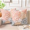 Miuyunya Set di 2 Federe Cuscini Divano in Velluto 40x40 Gris Copricuscini Colorato Morbido Fodera per Cuscino Giallo Rose Fiore Moderno Decorazione Federe per Soggiorno Camera Balcone