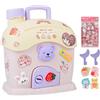 CHENKEE Salvadanaio,Salvadanaio Bambini,Salvadanaio Conta Soldi,Salvadanaio Bambina,Salvadanaio Maialino,Salvadanaio Apribile,Casa Dell'orso con Chiave Regalo Salvadanaio per Bambini (Viola)