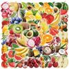 LYLSDSB Adesivi trasparenti a forma di frutta, 54 pezzi, in vinile, simpatici e divertenti, per laptop, bottiglia d'acqua, skateboard, scrapbooking, casco, auto, bici, chitarra, impermeabili, con banana e