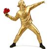 Moaobooh Banksy - Scultura del lanciatore di fiori, per ufficio, soggiorno, collezione, decorazioni artistiche (oro)