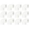 QUARKZMAN 12 Pezzi Gomito a 90 Gradi Raccordi per Tubi in PVC 1/2 Bianco | 2 Vie Gomito Angolare Destro con Uscita Laterale Adattatore Accoppiamento Raccordi in PVC, per Costruzione