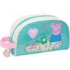 safta PEPPA PIG PRETTY FLOWERS - Beauty case grande per bambini, adattabile al carrello, ideale per bambini dai 5 ai 14 anni, comodo e versatile, qualità e resistenza, 26 x 16 x 9 cm, Menta/Giallo Pastello,
