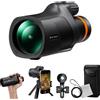 K&F CONCEPT Telescopio Monoculare 12 * 50, HD BAK4, Monocolo Portatile con Inter