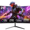 ‎Shenzhen Yundacheng Technology Co. Great voell Monitor da Gaming Curvo 24 Pollici, 3000R, Full HD 1080p, 100
