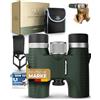 Weidenberger Binocolo Weidenberger 10x26, binocolo in magnesio con riempimento di azoto e impermeabile, binocolo Tester per adulti, prisma BAK4 HD + lente FMC, adatto anche per chi porta occhiali (verde, 10x26)