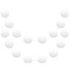 QUARKZMAN 2pz Ghirlanda Pom Pom 6.6 Ft 30 Palline Ghirlanda Palline Feltro Colorato per Decorazioni Parete Albero Natale, Banner Compleanno, Decorazioni Feste Pasqua, Colore Bianco