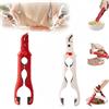 LeKuni Pinza da cucina 2 in 1, silicone anti-calore, per friggitrice ad aria, airfryer, rosso, 7 x 24 cm, silicone
