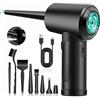 Bizcasa Elettrico Rimuovi Polvere Aria Compressa Senza Fili,3 Velocità 100000 Giri/Min Aria Compressa PC Con luce LED,6000mah Batteria Soffiatore di polvere per Computer,Laptop,Auto,Condizionatore