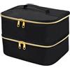 volumoon Borsa Porta Smalti e Lampada perUnghie, Custodia per Smalti Doppio Strato, Valigetta Smalti per Unghie Portatile, Borsa Rimovibile per Cosmetici da Viaggio e Kit Manicure