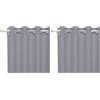 Soleil d'ocre Alix Tenda con occhielli, antipiega, Grigio, 140 x 180 cm (Confezione da 2)
