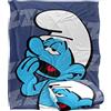 LOGOVISION The Smurfs Lazy Smurf Coperta super morbida al tatto setoso - 152 x 127 cm