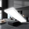 B.K.Licht - Pannello LED piatto con illuminazione indiretta, luce bianco neutro, protezione IP44, lampadario, plafoniera bagno, plafoniera cucina, lampada soffitto, 98 x 20 x 3 cm, bianco
