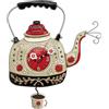 Enesco Allen Designs Orologio, Bullitore per tè, 35 cm, Resina, Multicolore, 28x28x35.6 cm