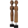 BigBuy Home Figura decorativa naturale africano 14,5 x 9 x 38,5 cm (2 pezzi)