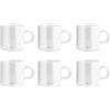 H&H Nuvola Set 6 Tazzine da Caffè in Borosilicato, 110cc - Eleganza e Resistenza per un'Esperienza di Caffè Raffinata
